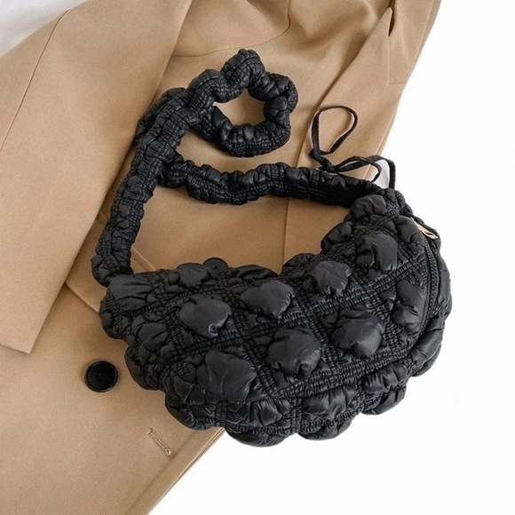 Black Crossbody Shoulder Bag Adjustable Strap - Picture 9 of 12